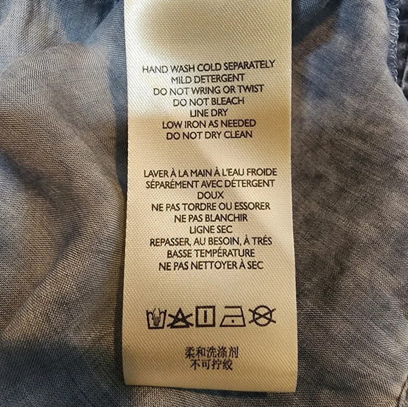 Pilcro and the Letterpress Anthropologie Macrame Tunic Dress Blue Size MP - Picture 12 of 15